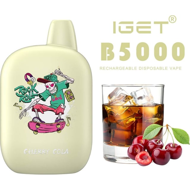 IGET B5000 Cherry Cola disposable vape, Cherry Cola flavour, Australia