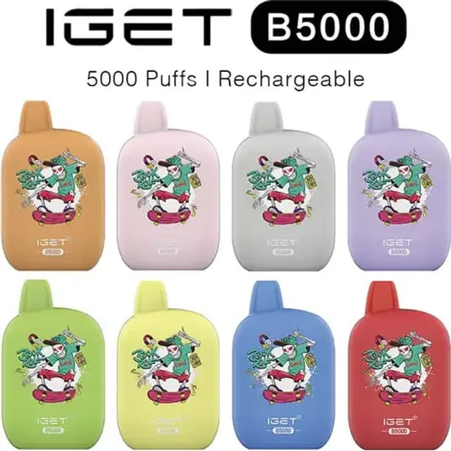 IGET B5000 Grape disposable vape, Grape flavour, Australia