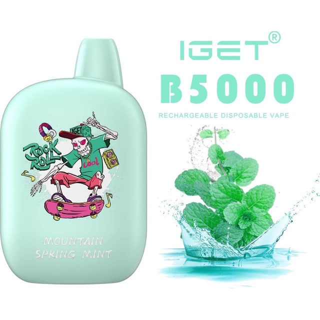 IGET B5000 Mountain Spring Mint disposable vape, Mountain Spring Mint flavour, Australia