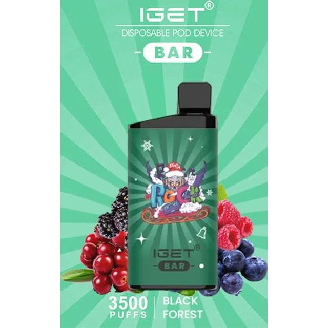 IGET Bar Black Forest disposable vape, Black Forest flavour, Australia