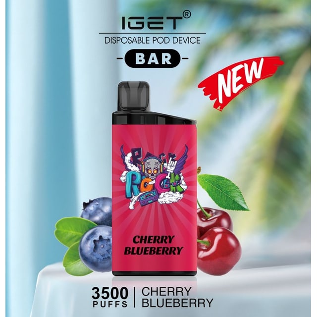 IGET Bar Cherry Blueberry disposable vape, Cherry Blueberry flavour, Australia