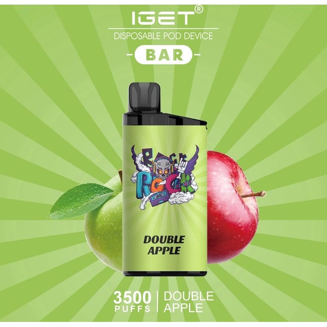 IGET Bar Double Apple disposable vape, Double Apple flavour, Australia