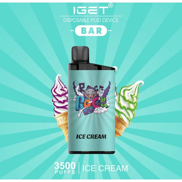IGET Bar Ice Cream disposable vape, Ice Cream flavour, Australia