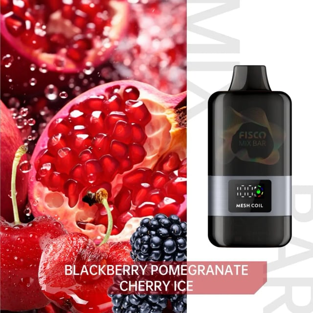 FISCO Mix Bar Blackberry Pomegranate Cherry Ice disposable vape, Blackberry Pomegranate Cherry Ice flavour, Australia