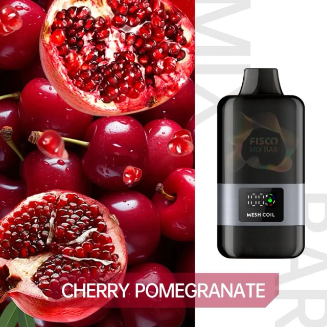 FISCO Mix Bar Cherry Pomegranate disposable vape, Cherry Pomegranate flavour, Australia