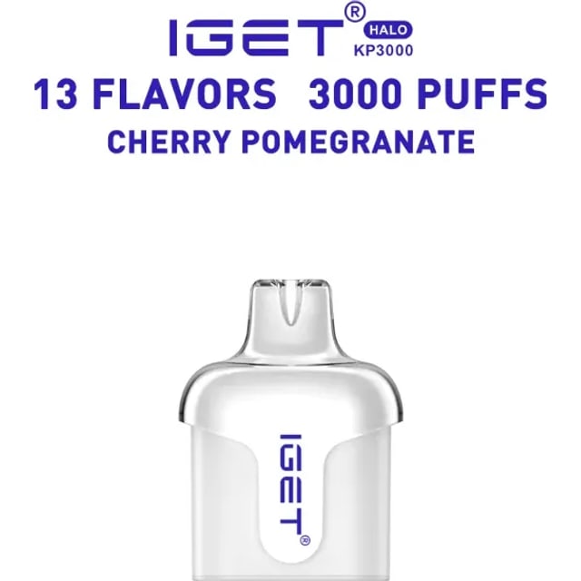 IGET Halo Cherry Pomegranate disposable vape, Cherry Pomegranate flavour, Australia