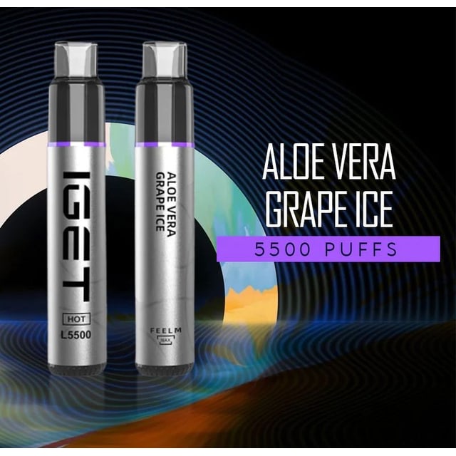 IGET Hot Aloe Vera Grape Ice disposable vape, Aloe Vera Grape Ice flavour, Australia
