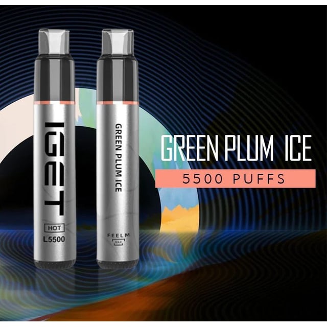 IGET Hot Green Plum Ice disposable vape, Green Plum Ice flavour, Australia