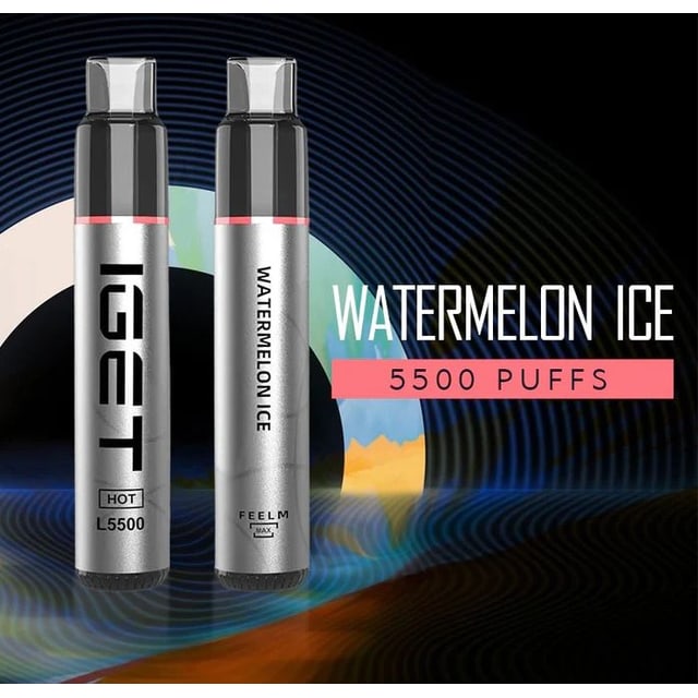 IGET Hot Watermelon Ice disposable vape, Watermelon Ice flavour, Australia