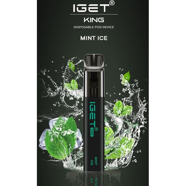 IGET King Mint Ice disposable vape, Mint Ice flavour, Australia