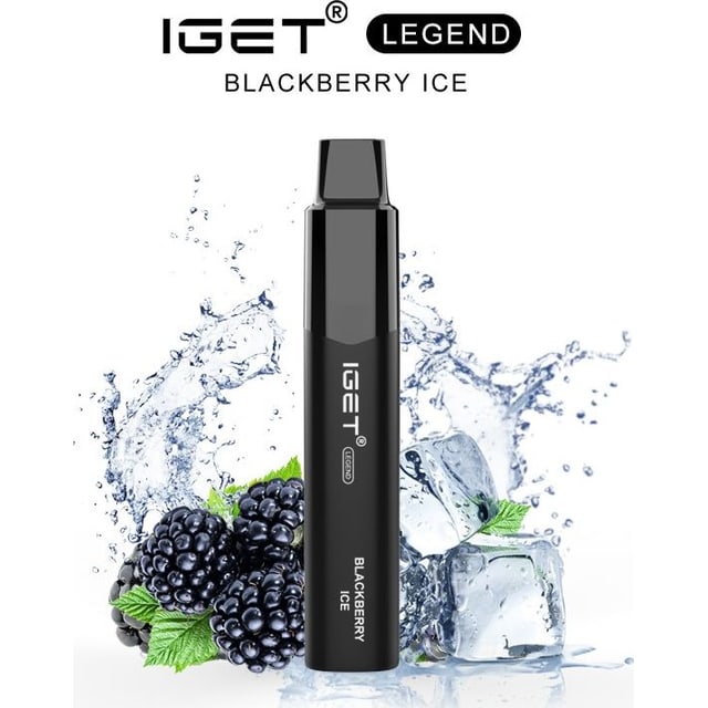 IGET Legend Blackberry Ice disposable vape, Blackberry Ice flavour, Australia