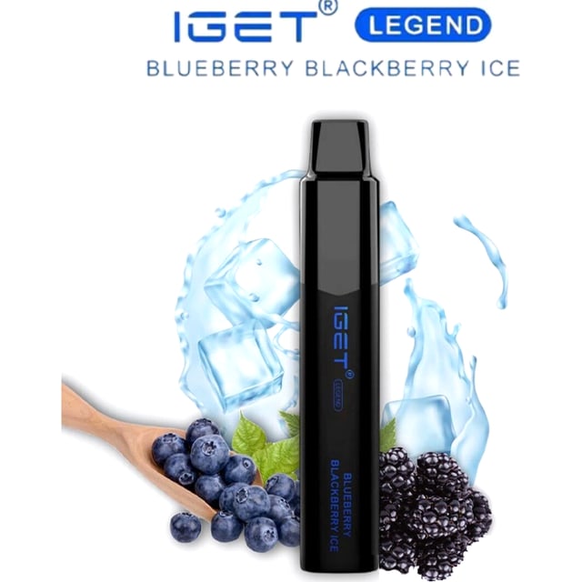 IGET Legend Blueberry Blackberry Ice disposable vape, Blueberry Blackberry Ice flavour, Australia