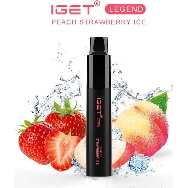 IGET Legend Peach Strawberry Ice disposable vape, Peach Strawberry Ice flavour, Australia