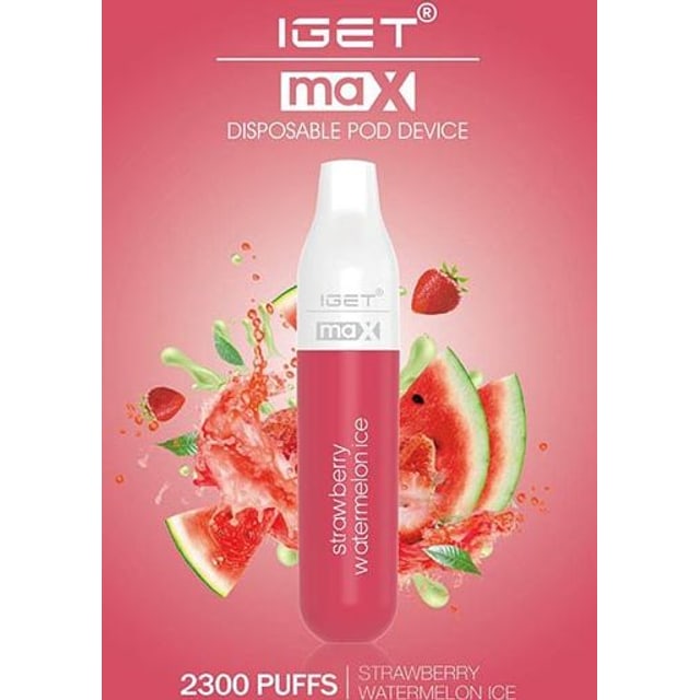 IGET Max Strawberry Watermelon Ice disposable vape, Strawberry Watermelon Ice flavour, Australia
