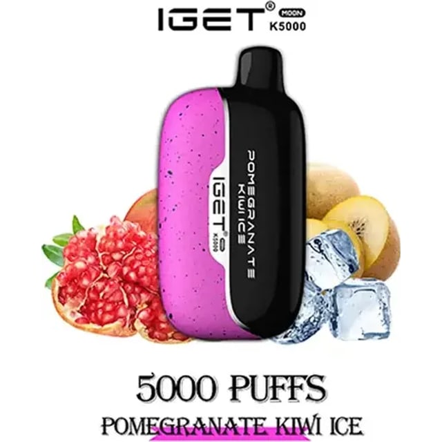 IGET Moon Pomegranate Kiwi Ice disposable vape, Pomegranate Kiwi Ice flavour, Australia