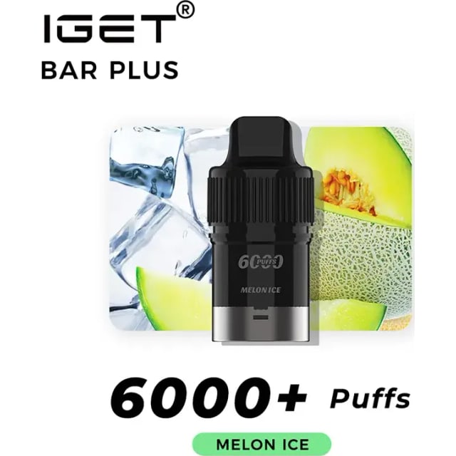 IGET Bar Plus Pod Melon Ice disposable vape, Melon Ice flavour, Australia