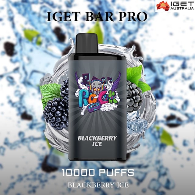 IGET Bar Pro Blackberry Ice disposable vape, Blackberry Ice flavour, Australia