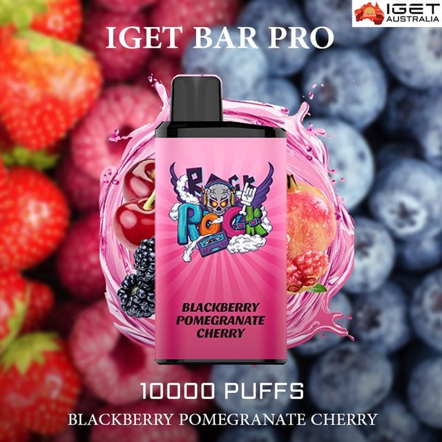 IGET Bar Pro Blackberry Pomegranate Cherry disposable vape, Blackberry Pomegranate Cherry flavour, Australia