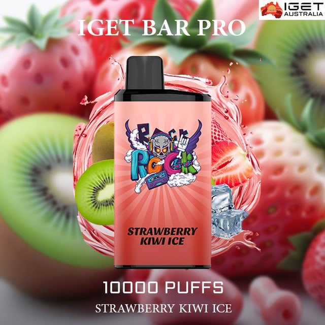 IGET Bar Pro Strawberry Kiwi Ice disposable vape, Strawberry Kiwi Ice flavour, Australia