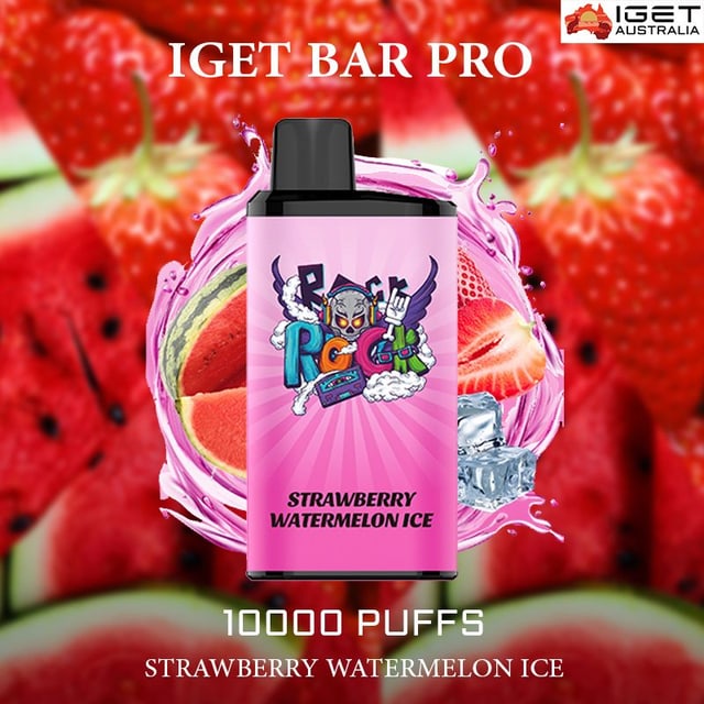 IGET Bar Pro Strawberry Watermelon Ice disposable vape, Strawberry Watermelon Ice flavour, Australia