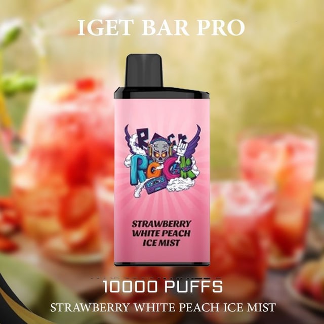 IGET Bar Pro Strawberry White Peach Ice Mist disposable vape, Strawberry White Peach Ice Mist flavour, Australia