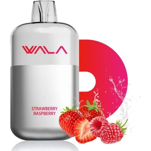 WALA Strawberry Raspberry disposable vape, Strawberry Raspberry flavour, Australia