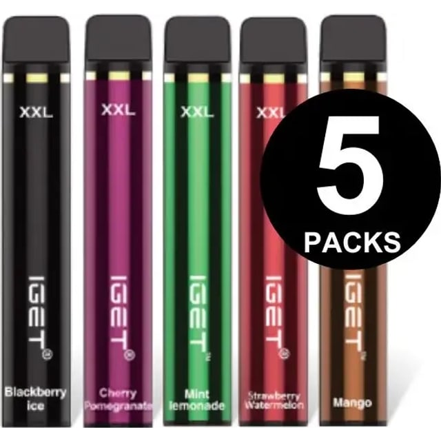 IGET XXL Box Mixed Flavours (10Pcs) disposable vape, flavour, Australia