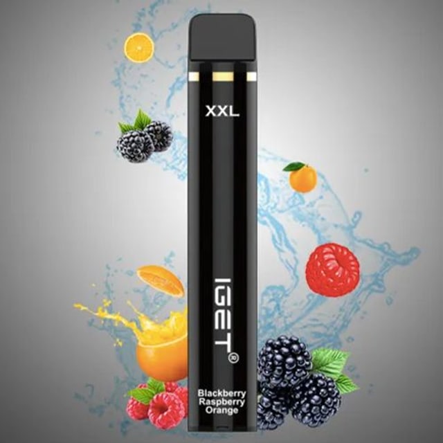 IGET XXL Blackberry Raspberry Orange disposable vape, Blackberry Raspberry Orange flavour, Australia