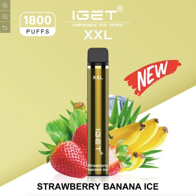IGET XXL Strawberry Banana Ice disposable vape, Strawberry Banana Ice flavour, Australia